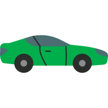 a green car