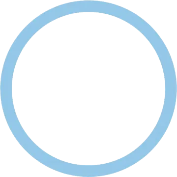 a blue circle with a white background