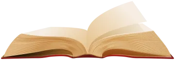 an open book on a white background