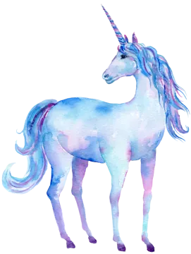 a watercolor drawing of a unicorn