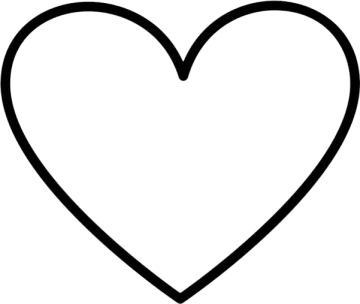 a black and white heart