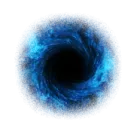 a black hole in the center of a white background
