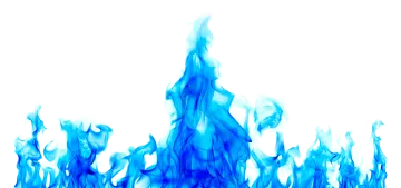 blue flames on a white background