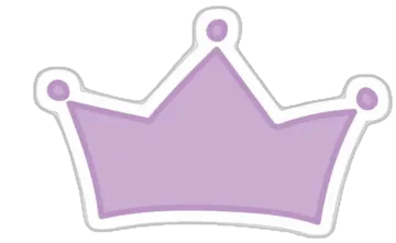 a purple crown on a white background