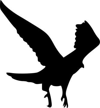 a black and white silhouette of a bird
