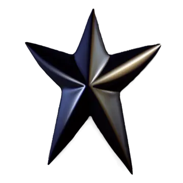 a black star on a white background