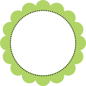 a green circle with black dots around it
