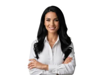 a woman standing with her arms crossed