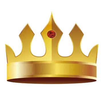 a golden crown on a white background
