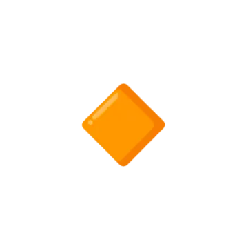 an orange square icon on a white background