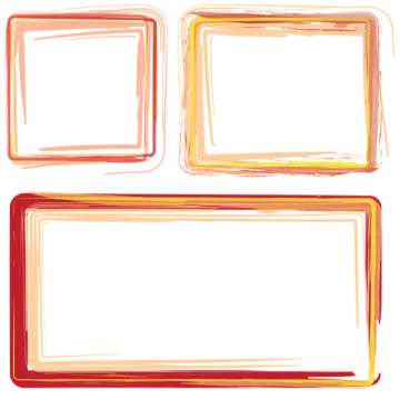 a set of four different colored frames
