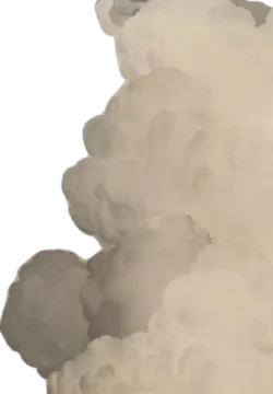 a painting of clouds on a white background