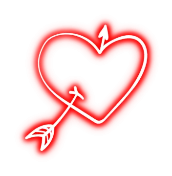 a heart with an arrow in the middle