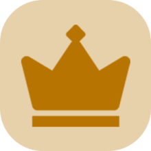 a brown crown on a white background