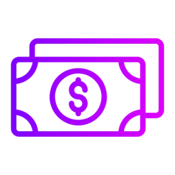 a money bill icon with a dollar symbol