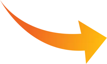 an orange arrow with a white background