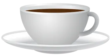 a cup of coffee on a saucer