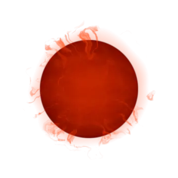 a red circle with smoke coming out of it