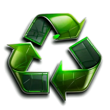 a green recycling symbol