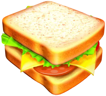 a sandwich with cheese, let and let