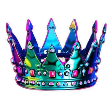 a colorful crown on a white background