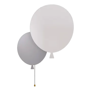 two balloons on a white background
