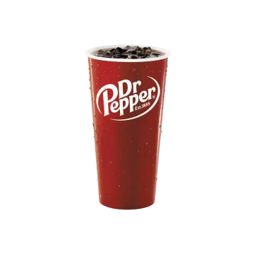 a red cup with the word pepper on it