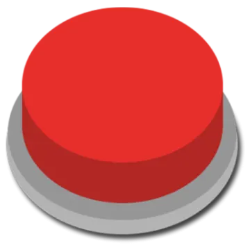 a red button on a white background