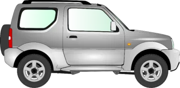 the side view of a silver car