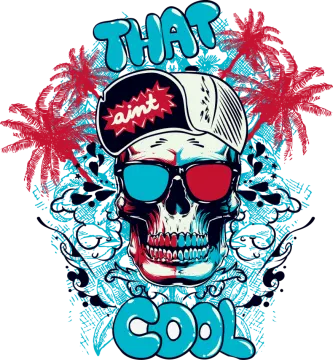 a skull with a hat and sunglasses on it's head