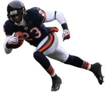 a football player is running with the ball
