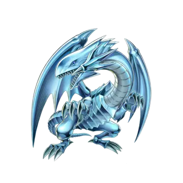 a drawing of a blue dragon