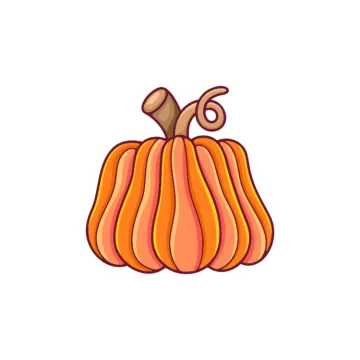 a small orange pumpkin on a white background
