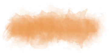 an orange watercolor stain on a white background