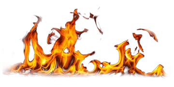 fire flames on a white background