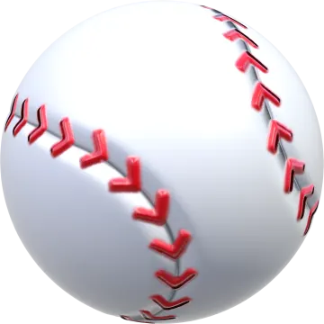a baseball ball with red arrows on it