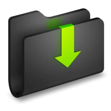 a folder icon with an arrow pointing up