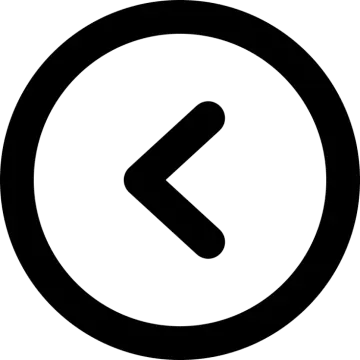 a black and white circle with an arrow