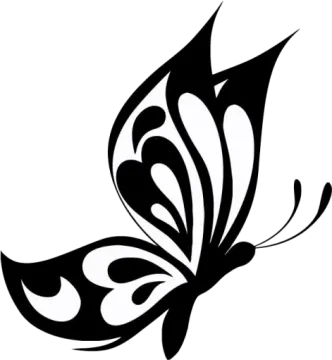 a black and white butterfly tattoo
