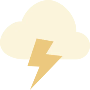 a cloud with a lightning on it