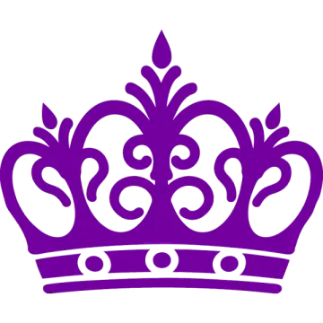 a purple crown on a white background