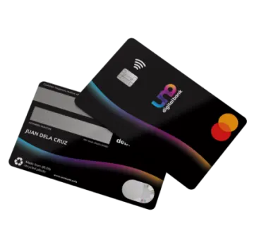 a black and white credit card