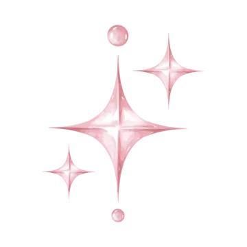 three pink stars on a white background