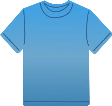 a blue t - shirt