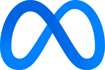 a blue infinity symbol on a white background