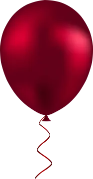 a red balloon on a white background