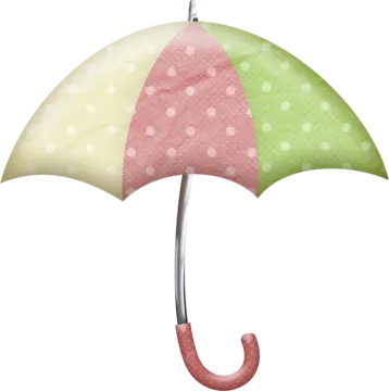 an umbrella with polka dots on it