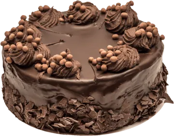 a chocolate cake with nuts on top of it