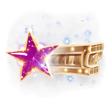 a gold star with a purple star in the middle