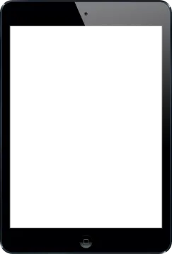 an ipad with a blank screen on it